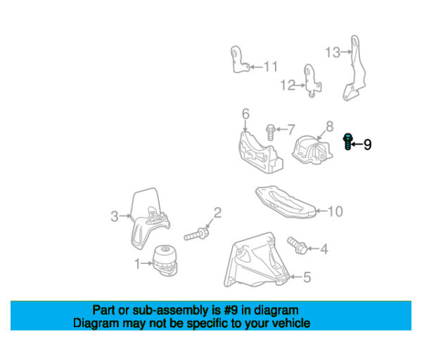 A0049903412 - Mercedes-Benz automatic transmission mounting screw A0049903412
