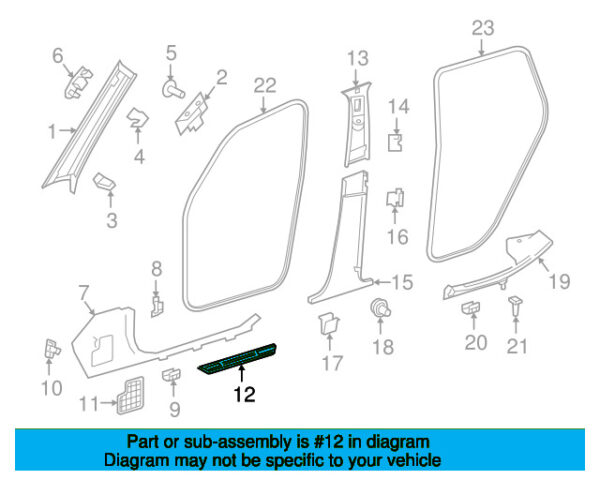 A2056802712 - Mercedes-Benz C-Class A205 door sill plate front left A2056802712
