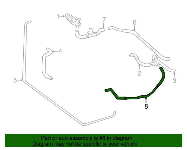 A271200155264 - NEW MERCEDES-BENZ C CLASS UPPER ENGINE COOLANT PIPE A271200155264 GENUINE