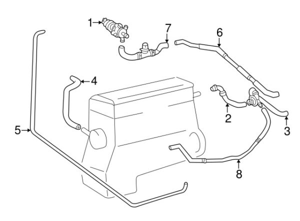A271200155264 - NEW MERCEDES-BENZ C CLASS UPPER ENGINE COOLANT PIPE A271200155264 GENUINE