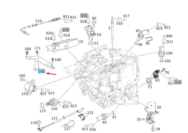 A6421592640 - NEW MB SPRINTER W906 GLOW TIME OUTPUT STAGE BRACKET A6421592640 ORIGINAL