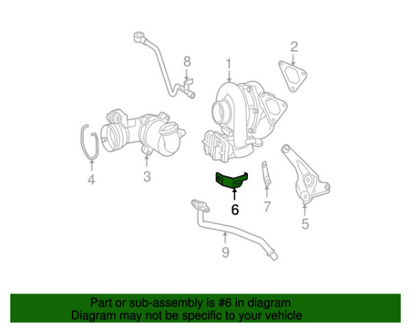 A6480980039 - NEW MERCEDES-BENZ E-CLASS FRONT TURBOCHARGER CLIP A6480980039 GENUINE