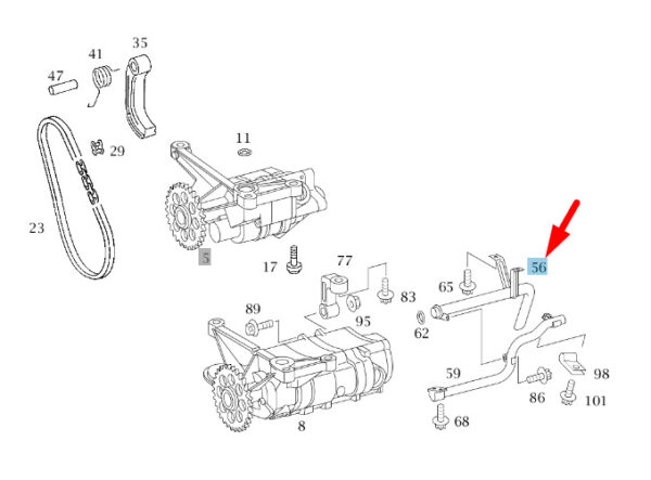 A6481860415 - NEW MERCEDES-BENZ E S211 ENGINE OIL PUMP INTAKE MANIFOLD A6481860415 ORIGINAL