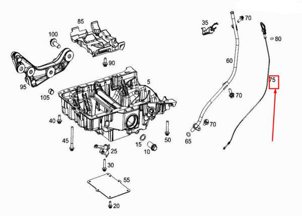 A6510101872 - NEW MERCEDES-BENZ GLC X253 ENGINE OIL DIP PIN A6510101872 GENUINE