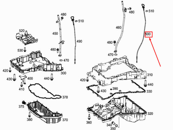 A6510105311 - New MERCEDES-BENZ ML W166 Engine Oil Dip Stick A6510105311