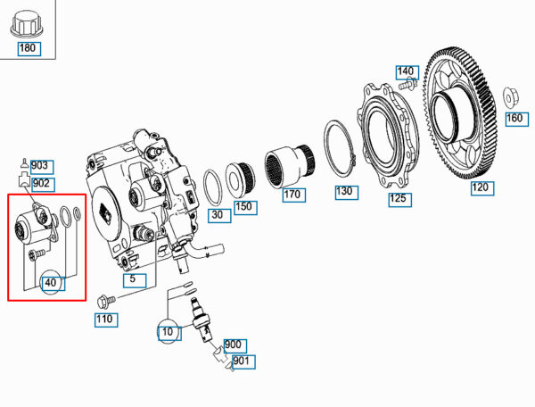 A6510740084 - NEW MB C-CLASS W204 FUEL QUALITY PRESSURE CONTROL VALVE A6510740084 2.1 DIESEL