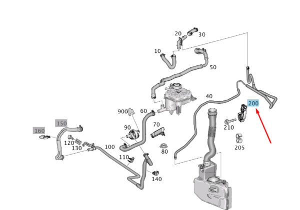 A6510780207 - Mercedes-Benz ML W166 heating water pipe hose duct A6510780207 NEW