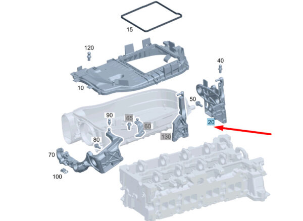 A6510900041 - NEW MERCEDES-BENZ C W204 AIR FILTER REAR HOLDER BRACKET A6510900041