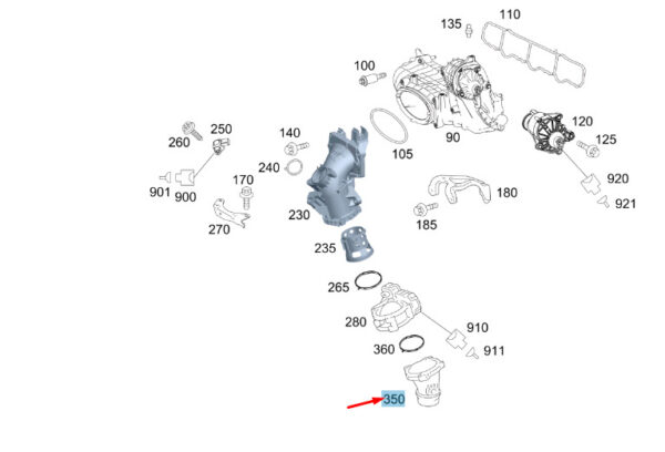 A6510903237 - NEW MB B W246 UPSTREAM OF INTAKE AIR THROTTLING AIR MANIFOLD A6510903237