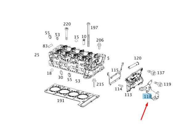 A6510941841 - NEW MB B W246 CYLINDER HEAD TO CHAIN CASE COVER BRACKET A6510941841 ORIGINAL