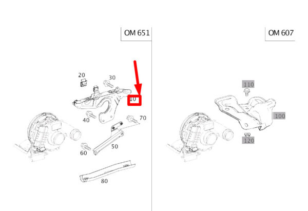 A6510960768 - Mercedes-Benz CLA C117 Turbocharger Shield Plate A6510960768 NEW ORIGINAL
