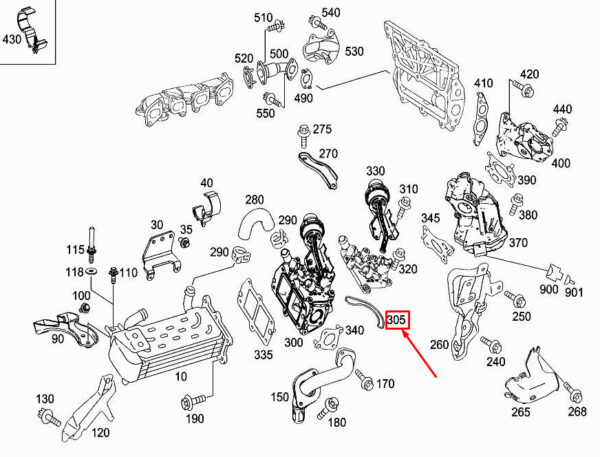 A6511420281 - NEW MERCEDES-BENZ ML W166 ELASTOMER SHAPE GASKET A6511420281 GENUINE
