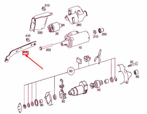A6511510040 - Mercedes-Benz Sprinter 906 Starter Mount A6511510040 NEW GENUINE