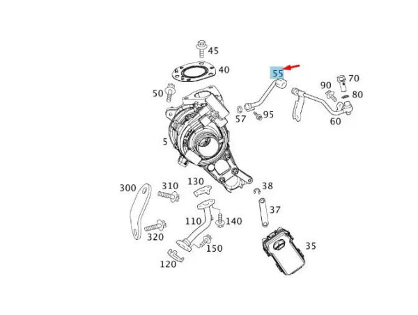 A6511800820 - Genuine Mercedes Benz B W246 Lubricant Oil Guide A6511800820
