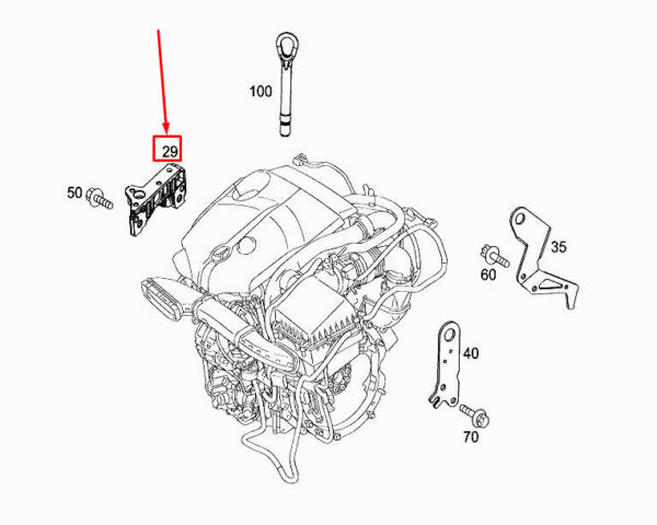 A6512200607 - NEW MERCEDES-BENZ GLA X156 ENGINE CARRIER A6512200607