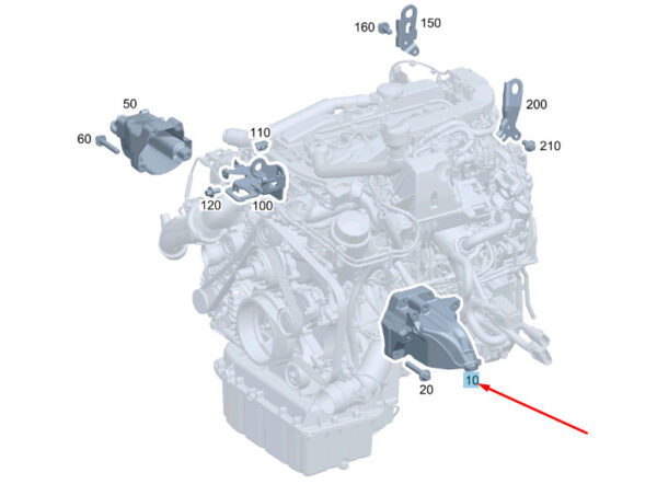 A6512235704 - NEW MERCEDES-BENZ VITO W447 LEFT SIDE ENGINE CARRIER A6512235704 ORIGINAL