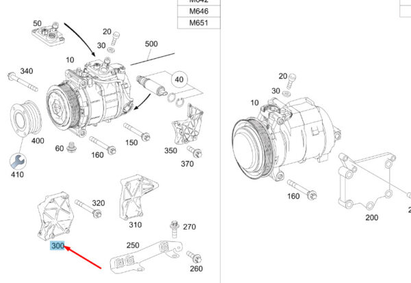 A6512340039 - NEW MERCEDES-BENZ SPRINTER W96 COMPRESSOR CARRIER A6512340039 GENUINE