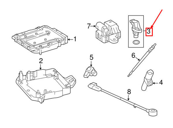 A6519050100 - NEW MERCEDES-BENZ SPRINTER 906 CAMSHAFT POSITION SENSOR A6519050100 ORIGINAL
