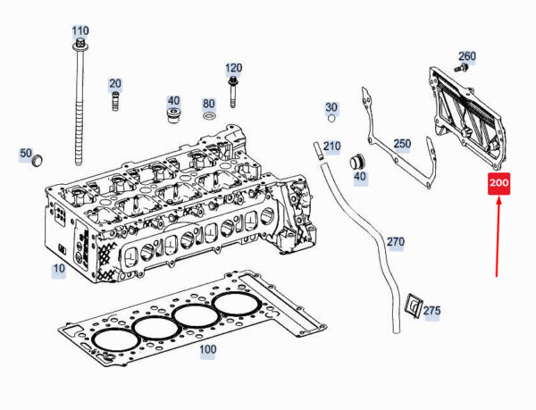 A6540101707 - NEW MERCEDES-BENZ GLE W167 ENGINE CHAIN HOUSING COVER A6540101707 ORIGINAL