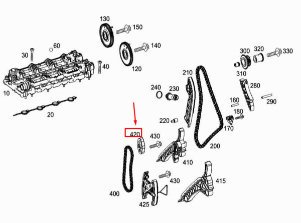 A6540152400 - New MERCEDES-BENZ GLE W167 Engine Oil Duct Cover A6540152400