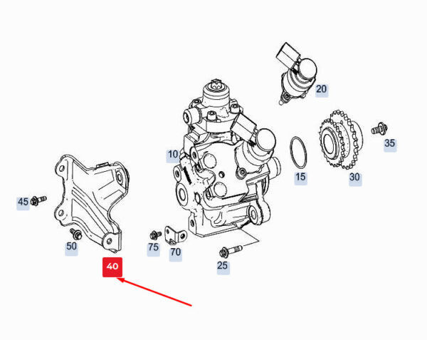A6540704300 - New Mercedes-Benz GLE W167 High Pressure Pump Protector A6540704300 Genuine