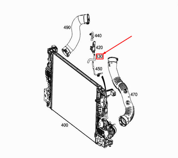 A6540705332 - New MERCEDES-BENZ GLE W167 Engine Vacuum Line A6540705332