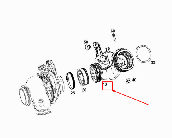 A6540902700 - Mercedes-Benz S W222 engine clean air line A6540902700, new original