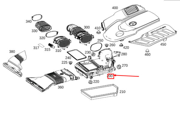 A6540902701 - NEW MERCEDES-BENZ S W222 DAMPING AIR FILTER A6540902701