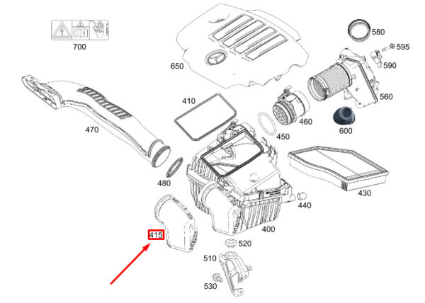 A6540942000 - NEW MERCEDES-BENZ GLB X247 FRONT LOWER DAMPING AIR FILTER A6540942000