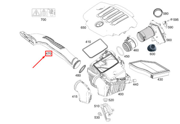 A6540942097 - NEW MERCEDES-BENZ GLB X247 RAW AIR LINE A6540942097