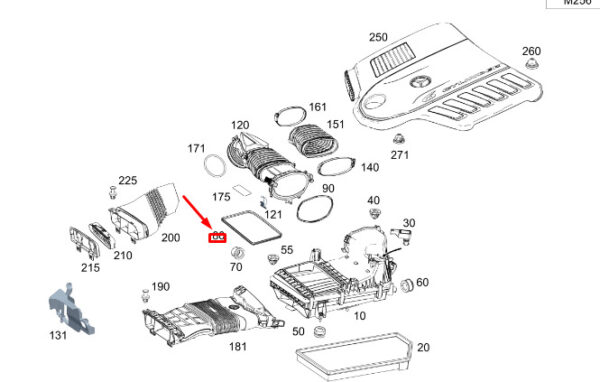 A6540980180 - New MB GLE W167 Engine Control Unit To Damper Filter Seal A6540980180