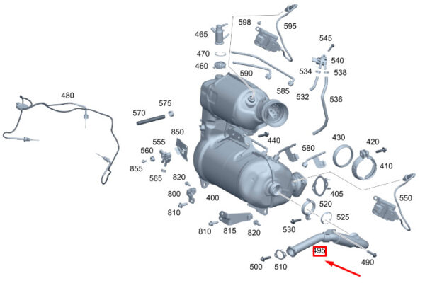A6541401060 - NEW MERCEDES-BENZ GLB X247 EGR LINE A6541401060