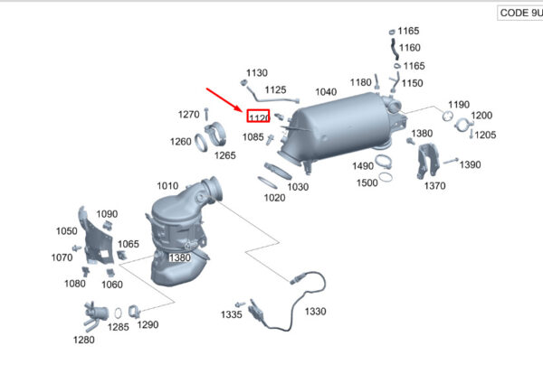 A6541409101 - New MERCEDES-BENZ GLE W167 Exhaust System Pressure Line A6541409101
