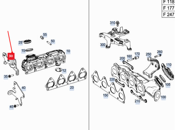 A6541420400 - NEW MERCEDES-BENZ GLE W167 ENGINE PARTICLE FILTER MOUNT A6541420400 GENUINE