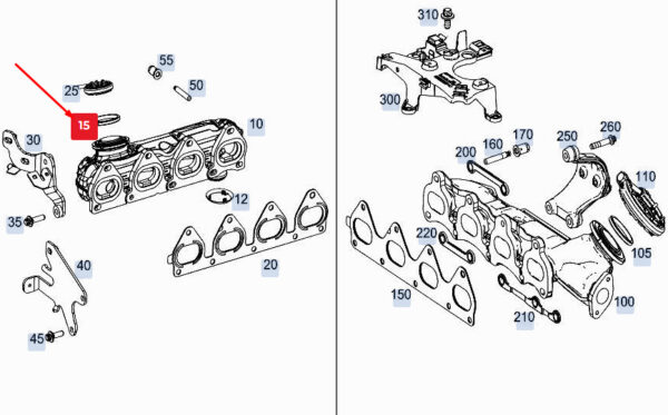 A6541420880 - New MERCEDES-BENZ A W177 Exhaust Manifold Seal A6541420880