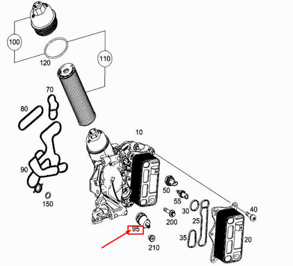 A6541800115 - Mercedes-Benz GLE W167 Engine Oil Pressure Sensor A6541800115 NEW ORIGINAL