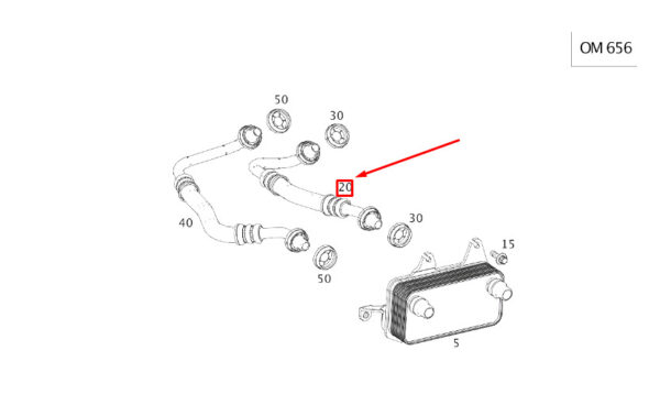 A6541800200 - New MB S W222 Transmission To Oil Cooler Left Oil Line A6541800200