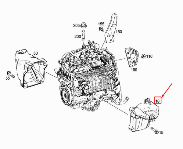 A6542231100 - Mercedes-Benz S W222 engine carrier A6542231100 NEW ORIGINAL