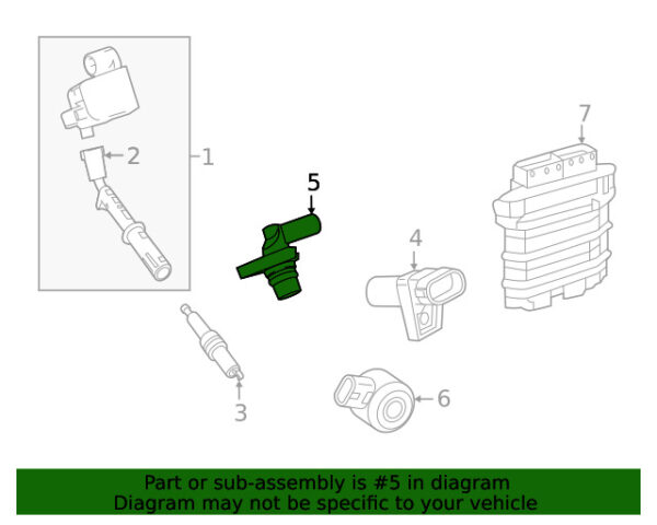 A6549052400 - NEW MERCEDES-BENZ CLA AMG CLASS ENGINE CAMSHAFT POSITION SENSOR A6549052400