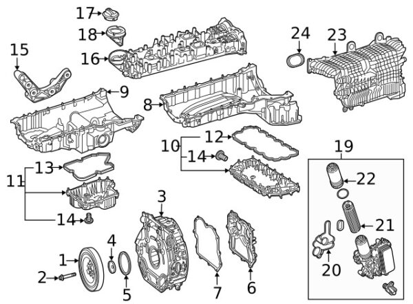 A6560143900 - NEW MERCEDES-BENZ E CLS-CLASS LOWER ENGINE OIL PAN SEAL A6560143900 ORIGINAL