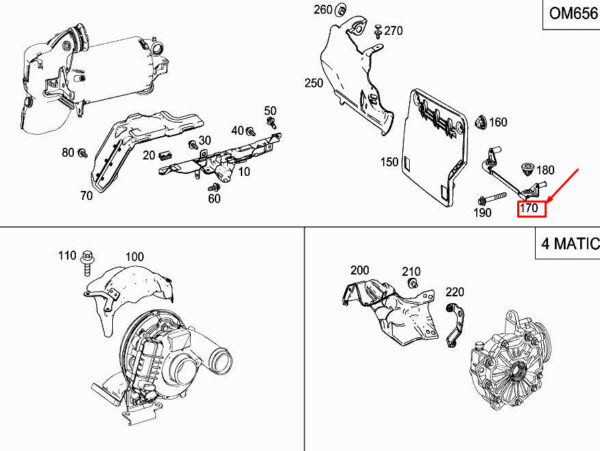 A6560507600 - New MERCEDES-BENZ S W222 Front Engine Cover Carrier A6560507600