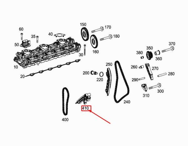 A6560508000 - NEW MERCEDES-BENZ S W222 ENGINE CHAIN SLIDE RAIL A6560508000 GENUINE