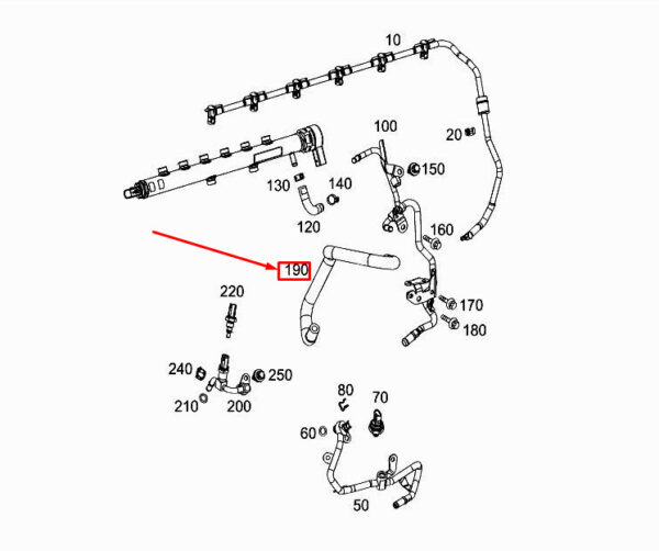 A6560700700 - NEW MERCEDES-BENZ S W222 FUEL HOSE A6560700700