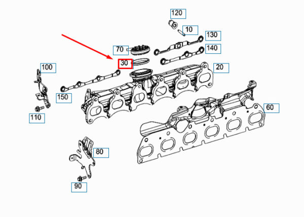 A6561420180 - NEW MERCEDES-BENZ E W213 EXHAUST MANIFOLD GASKET A6561420180 ORIGINAL