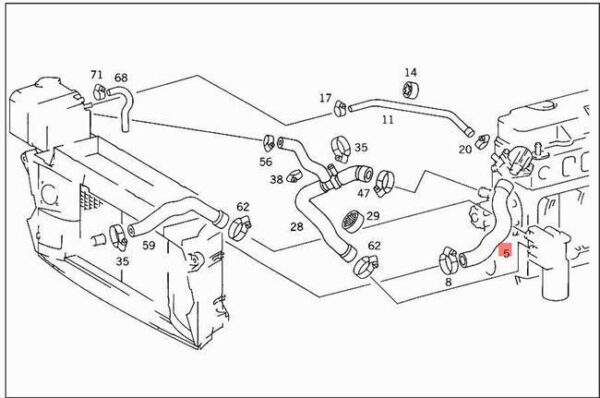 A6685010582 - NEW MERCEDES HOSE 6685010582 ORIGINAL