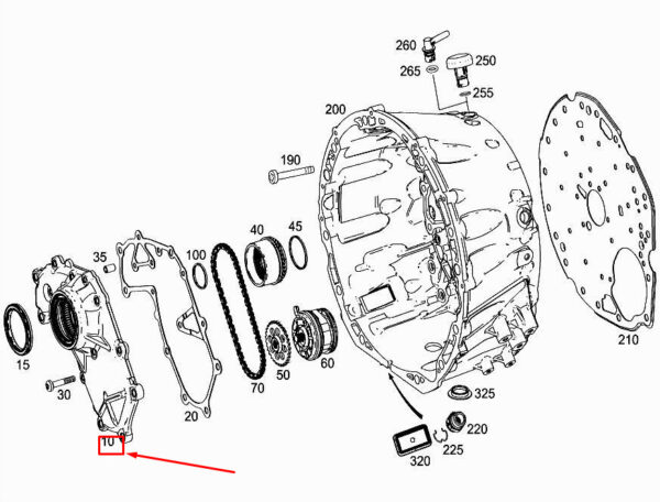 A7252703301 - NEW MERCEDES-BENZ GLE W167 SPUR GEAR DRIVE COVER A7252703301