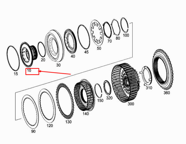 A7252721205 - NEW MERCEDES-BENZ GLE W167 AUTOMATIC TRANSMISSION HUB A7252721205