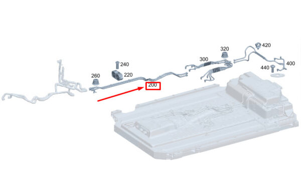 A7895012700 - New Mercedes-Benz EQC Battery Coolant Line A7895012700 Genuine