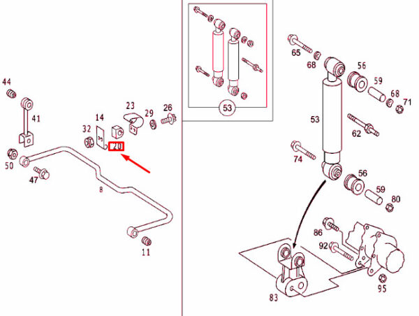 A9013260181 - New MB SPRINTER 903 Rear Torsion Bar Rubber Mounting A9013260181