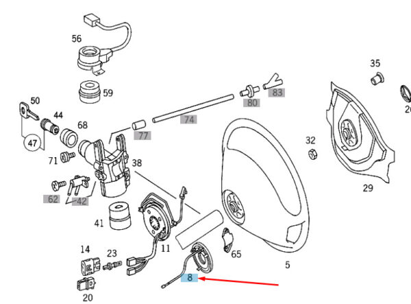 A9014640128 - NEW MERCEDES-BENZ SPRINTER W903 STEERING WHEEL CONTACT RING A9014640128 ORIGINAL